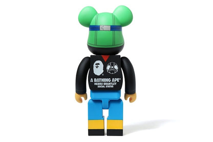 Bearbrick x Hebru Brantley Flyboy Shark 400% Bearbrick Black