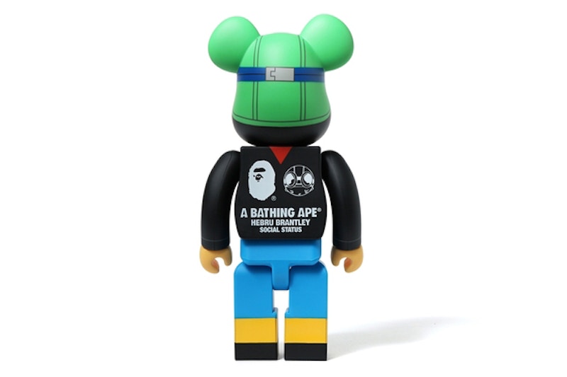Bearbrick x Hebru Brantley Flyboy Shark 400% Bearbrick Black