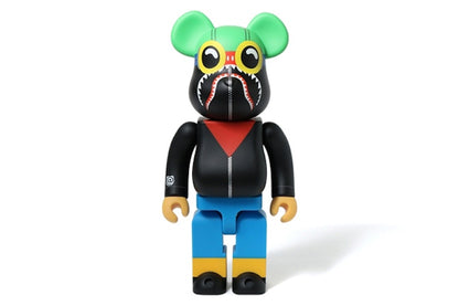 Bearbrick x Hebru Brantley Flyboy Shark 400% Bearbrick Black