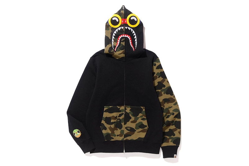 BAPE x Hebru Brantley Flyboy Shark Full Zip Hoodie Black