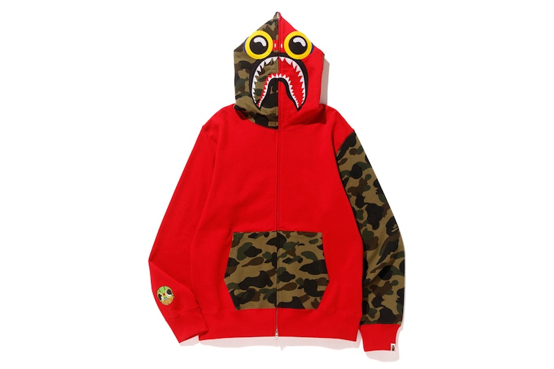 BAPE x Hebru Brantley Flyboy Shark Full Zip Hoodie Red