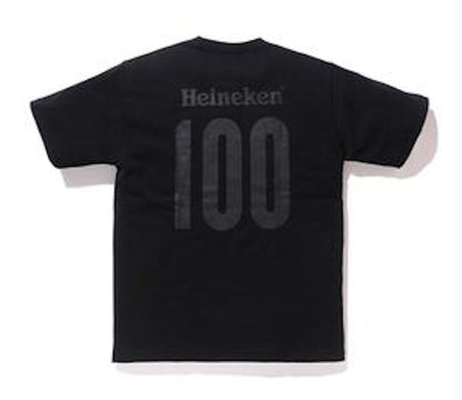 BAPE x Heineken 100 College Logo Tee Black