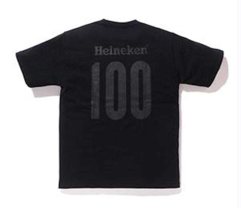 BAPE x Heineken 100 College Logo Tee Black