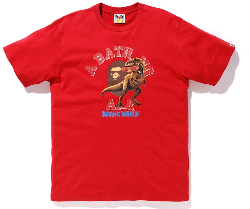 BAPE x Jurassic World Raptor College Tee Red