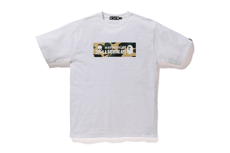 BAPE x Mastermind Japan Camo Logo Tee White/Yellow