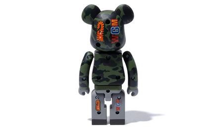 Bearbrick x Medicom 1st Camo Shark Superalloy Chogokin 200% Bearbrick Green