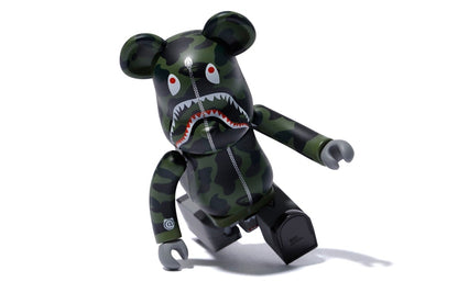 Bearbrick x Medicom 1st Camo Shark Superalloy Chogokin 200% Bearbrick Green