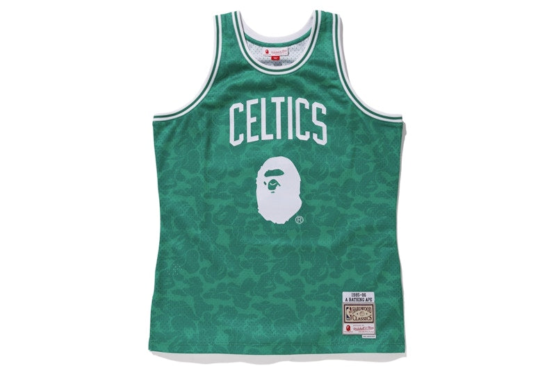 BAPE x Mitchell & Ness Celtics ABC Basketball Swingman Jersey Green