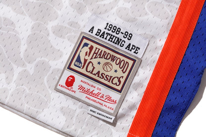 BAPE x Mitchell & Ness Knicks ABC Basketball Swingman Jersey White