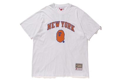 BAPE x Mitchell & Ness Knicks Tee White