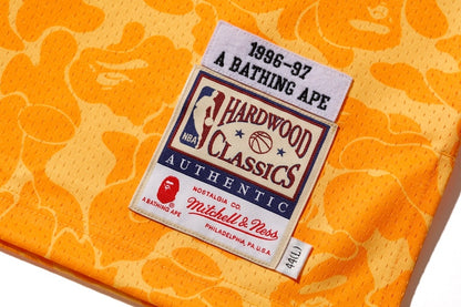 BAPE x Mitchell & Ness Lakers ABC Basketball Authentic Jersey Yellow