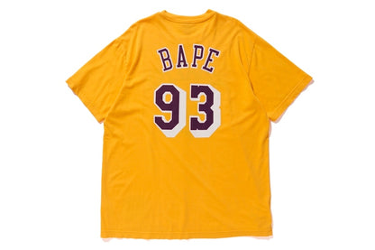 BAPE x Mitchell & Ness Lakers Tee Yellow