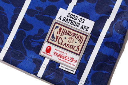 BAPE x Mitchell & Ness Rockets ABC Basketball Swingman Jersey Navy