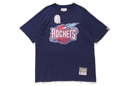 BAPE x Mitchell & Ness Rockets Tee Navy