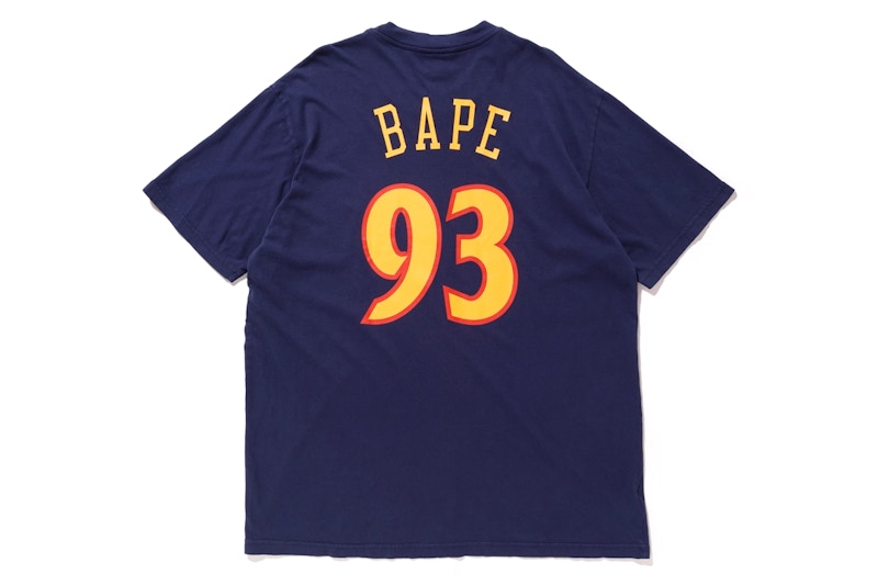 BAPE x Mitchell & Ness Warriors Tee Navy