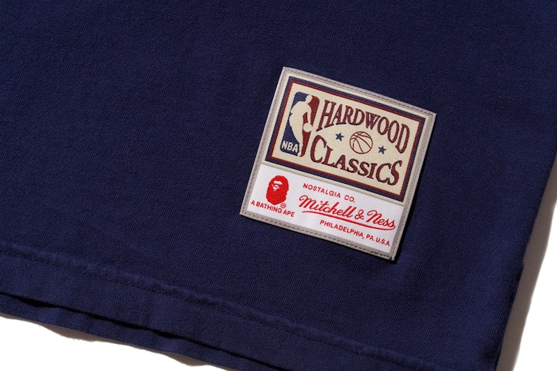 BAPE x Mitchell & Ness Warriors Tee Navy