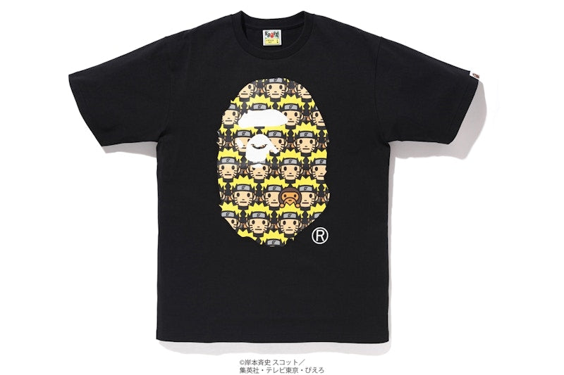 BAPE x Naruto Ape Head Tee Black