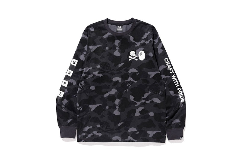 BAPE x Neighborhood Camo Long Sleeve Tee Black