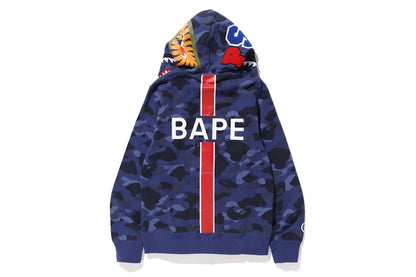 BAPE x PSG Shark Full Zip Hoodie Navy
