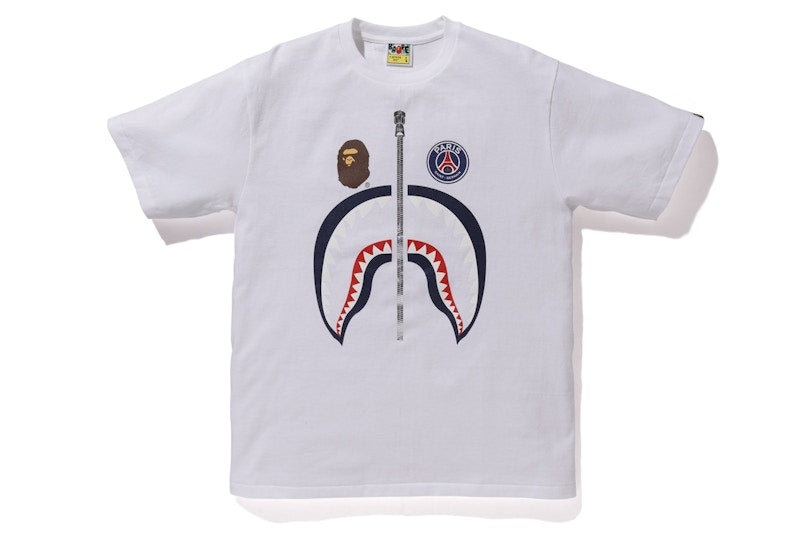 BAPE x PSG Shark Tee White