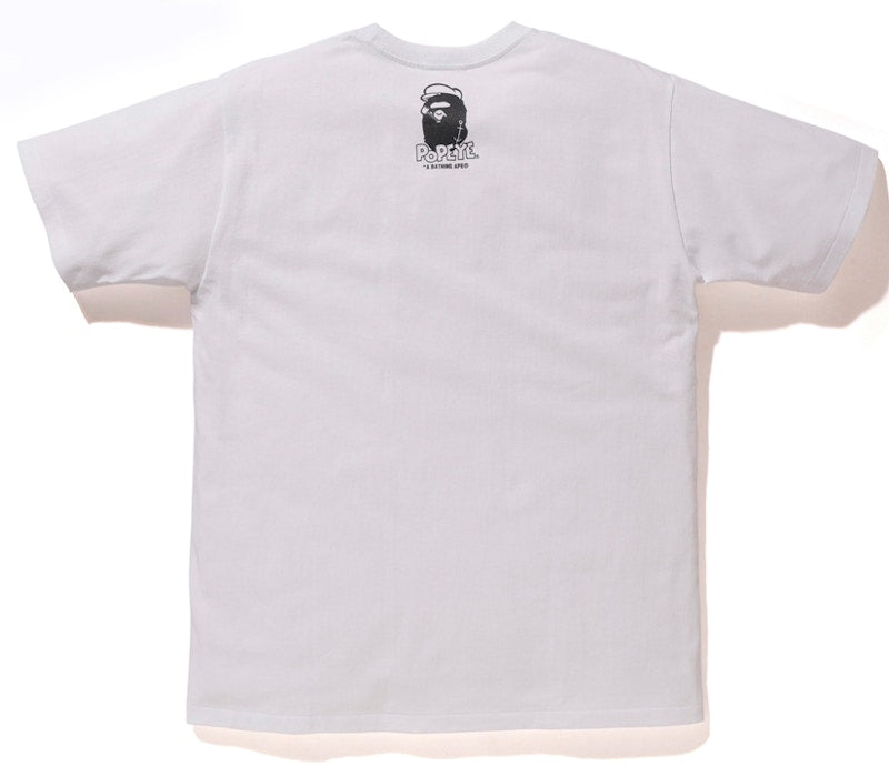 BAPE x Popeye Ape Head College Tee White