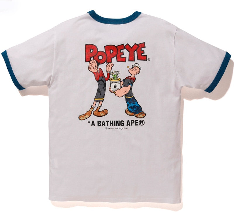 BAPE x Popeye Trim Tee Navy