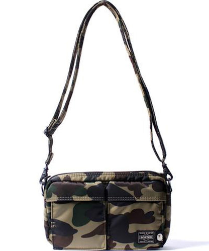 BAPE x Porter 1st Camo Double Pocket Shoulder Bag Green
