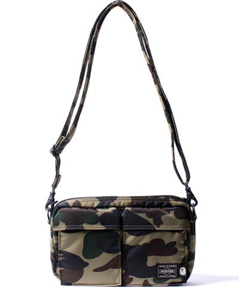 BAPE x Porter 1st Camo Double Pocket Shoulder Bag Green