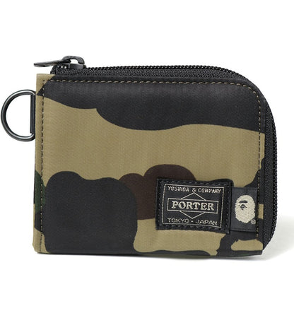 BAPE x Porter 1st Camo Mini Wallet Green Orange