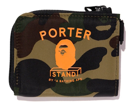 BAPE x Porter 1st Camo Mini Wallet Green