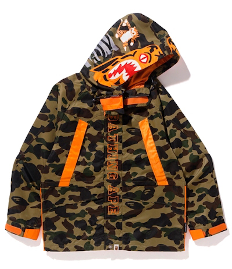 BAPE x Porter 1st Camo Tiger Snowboard Jacket Green
