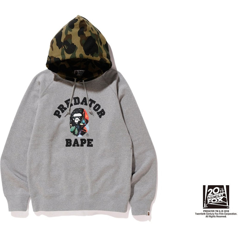 BAPE x Predator Pullover Hoodie Grey