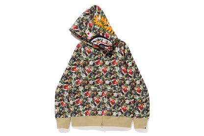 BAPE x Ralph Breaks the Internet ABC Shark Full Zip Hoodie Green