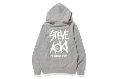 BAPE x Steve Aoki Pullover Hoodie Grey