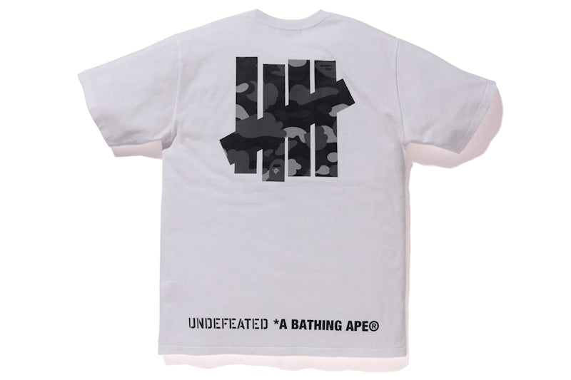 BAPE x Undefeated Apehead Tee White
