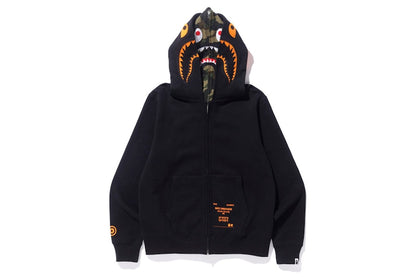 BAPE x Undefeated Double Shark Full Zip Hoodie Black
