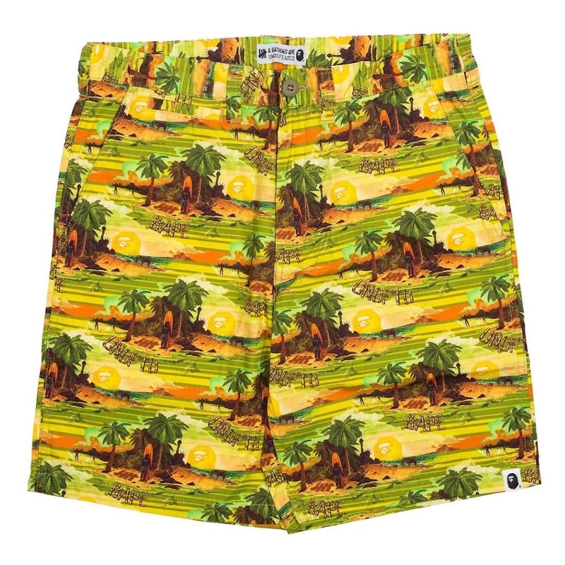 BAPE x Undefeated Island Short Green