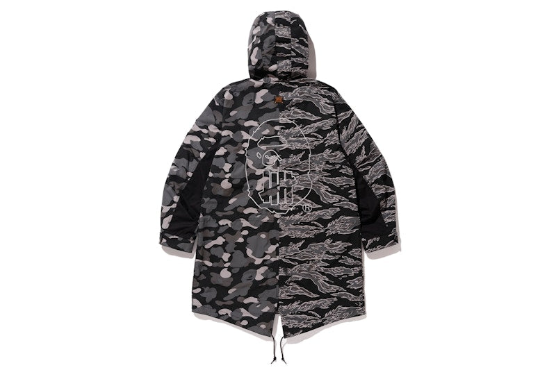 BAPE x Undefeated M-51 Hoodie Jacket Black