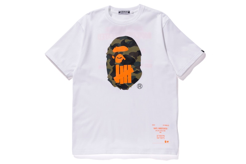 BAPE x Undefeated Sport Is War Ape Head Tee White