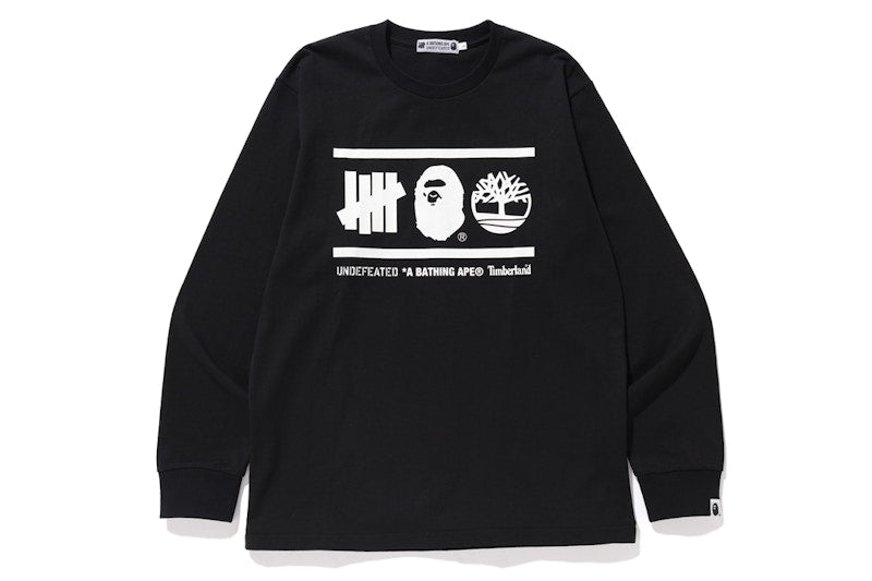 BAPE x Undefeated x Timberland L/S Tee Black