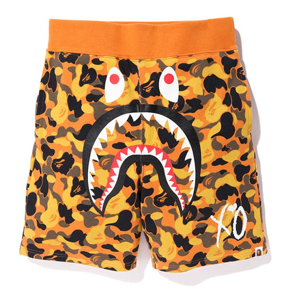BAPE x XO Shark Sweat Shorts Orange