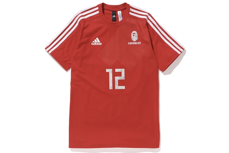 BAPE x adidas World Cup 2018 Winning Collection Football Top Red