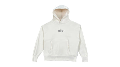 Barrow Logo Print Hoodie Cream