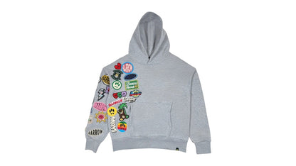 Barrow Patch Hoodie Grey