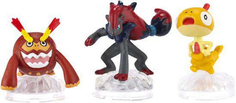 Basic Fun Pokemon Series 3 Catcher Zoroark, Darmanitan & Scraggy Figure (Set of 3)
