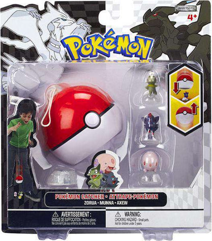 Basic Fun Pokemon Series 3 Catcher Zorua, Munna & Axew Figure (Set of 3)