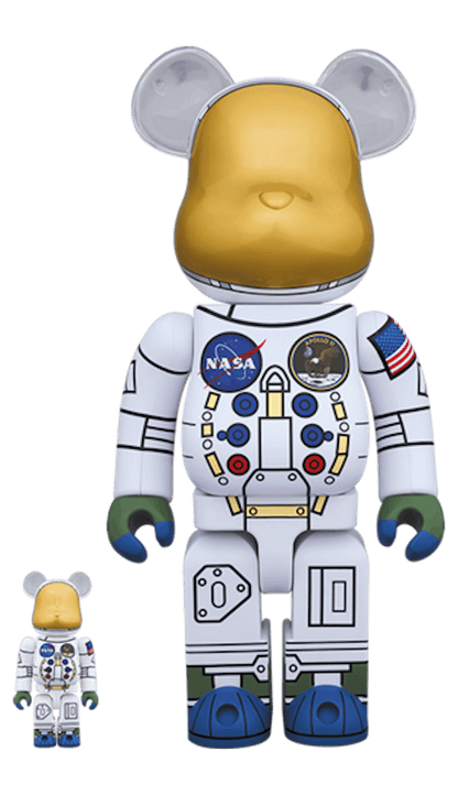 Bearbrick 1969 Astronaut 100% & 400% White