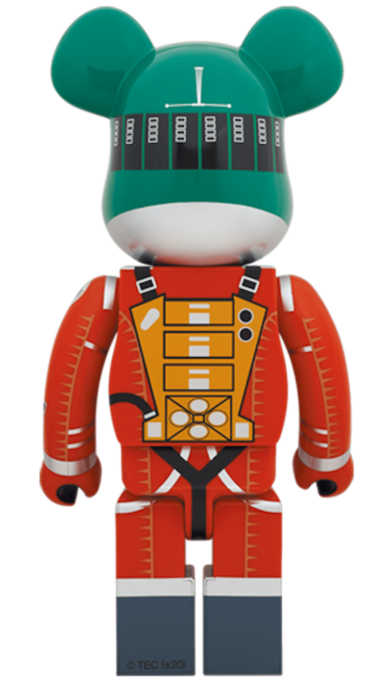Bearbrick 2001: a space odyssey Space Suit Green Helmet & Orange Suit 1000%