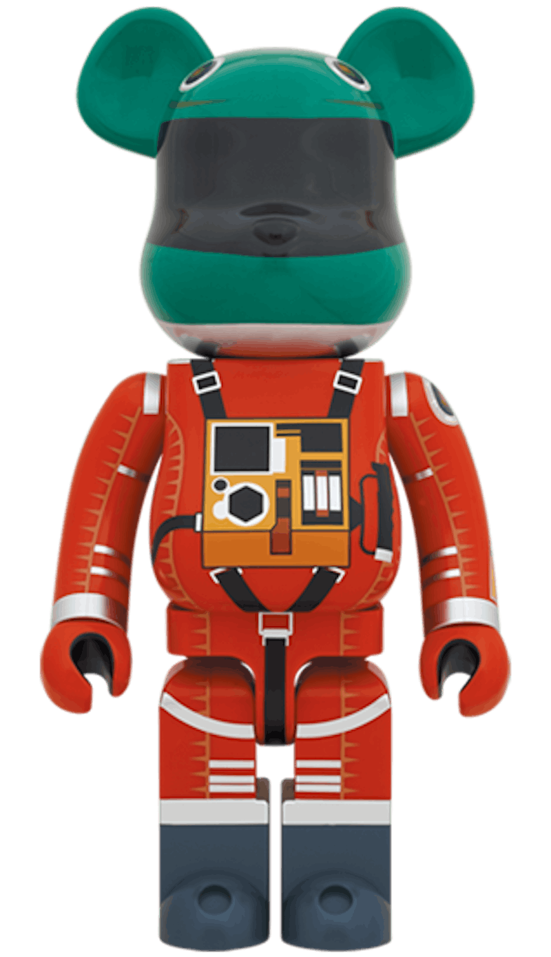 Bearbrick 2001: a space odyssey Space Suit Green Helmet & Orange Suit 1000%