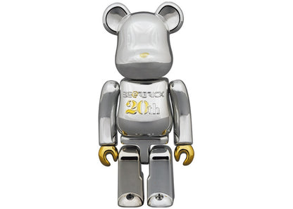 Bearbrick 20th Anniversary 100% & 400% Set Gold & Silver Chrome Ver.